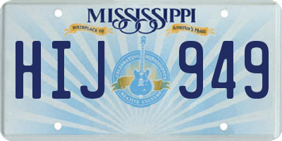 MS license plate HIJ949