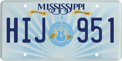 MS license plate HIJ951