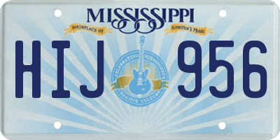 MS license plate HIJ956