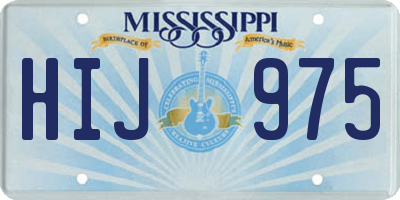 MS license plate HIJ975