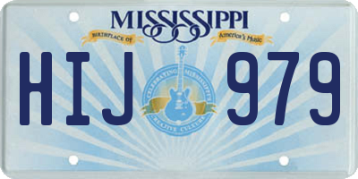MS license plate HIJ979