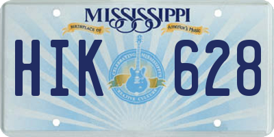 MS license plate HIK628