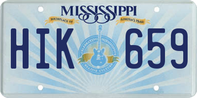 MS license plate HIK659