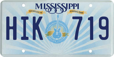 MS license plate HIK719