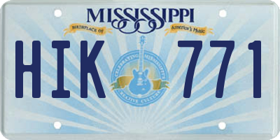 MS license plate HIK771