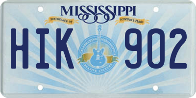 MS license plate HIK902