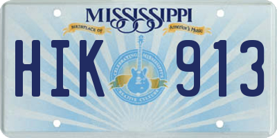 MS license plate HIK913