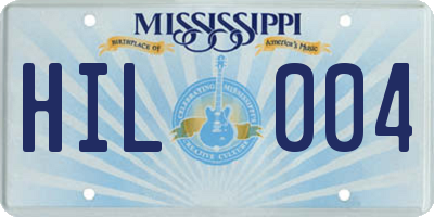 MS license plate HIL004