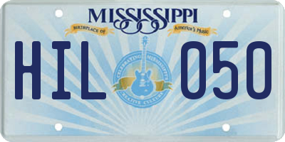 MS license plate HIL050