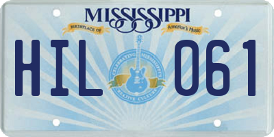 MS license plate HIL061