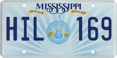 MS license plate HIL169