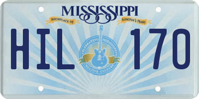 MS license plate HIL170