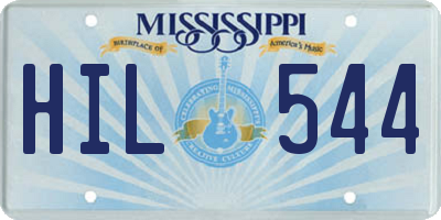 MS license plate HIL544