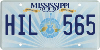 MS license plate HIL565