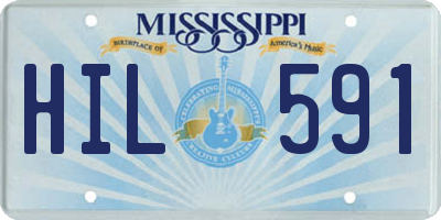 MS license plate HIL591