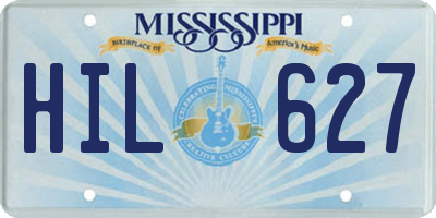 MS license plate HIL627