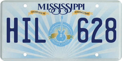 MS license plate HIL628
