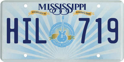 MS license plate HIL719