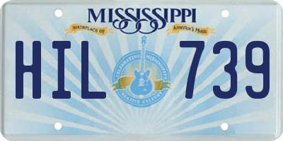 MS license plate HIL739