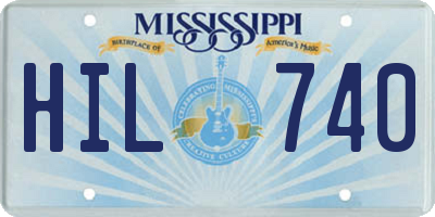 MS license plate HIL740