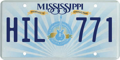 MS license plate HIL771