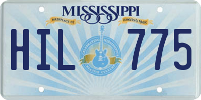 MS license plate HIL775