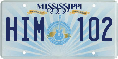 MS license plate HIM102