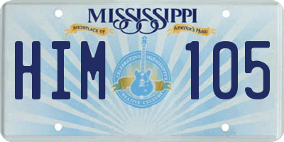 MS license plate HIM105