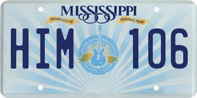 MS license plate HIM106