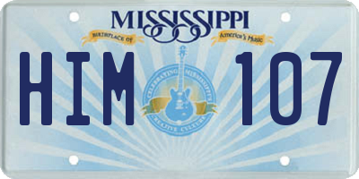 MS license plate HIM107