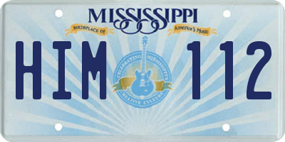 MS license plate HIM112