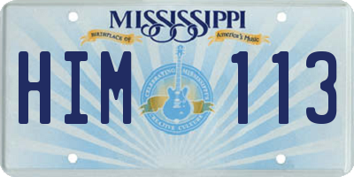 MS license plate HIM113
