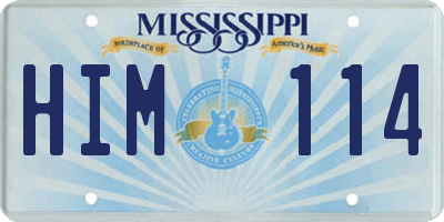 MS license plate HIM114