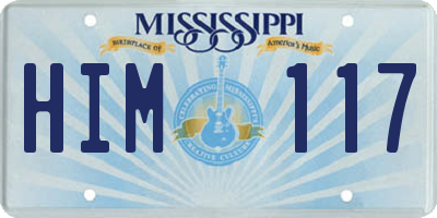 MS license plate HIM117