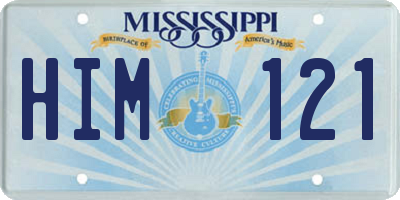 MS license plate HIM121