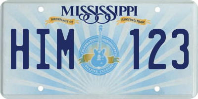 MS license plate HIM123