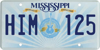MS license plate HIM125
