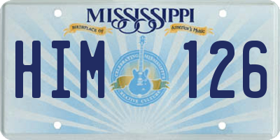 MS license plate HIM126
