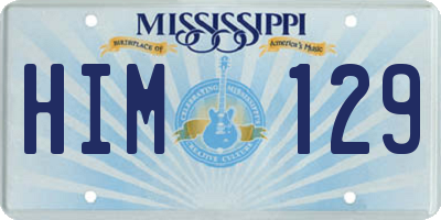 MS license plate HIM129