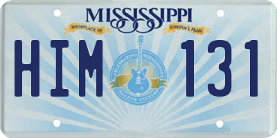MS license plate HIM131