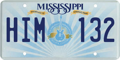 MS license plate HIM132