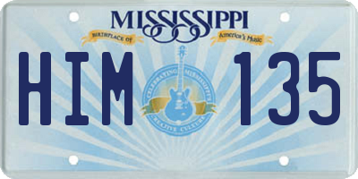 MS license plate HIM135