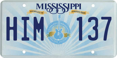 MS license plate HIM137