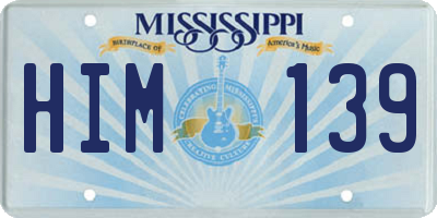 MS license plate HIM139