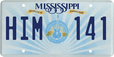 MS license plate HIM141