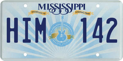 MS license plate HIM142