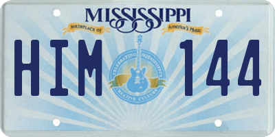 MS license plate HIM144