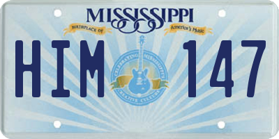 MS license plate HIM147