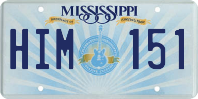 MS license plate HIM151