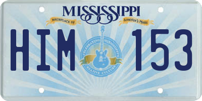 MS license plate HIM153